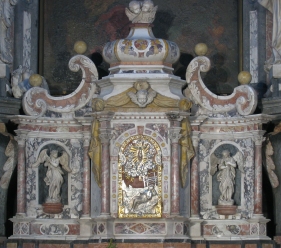 tabernakelj na Ksaverjevem oltarju